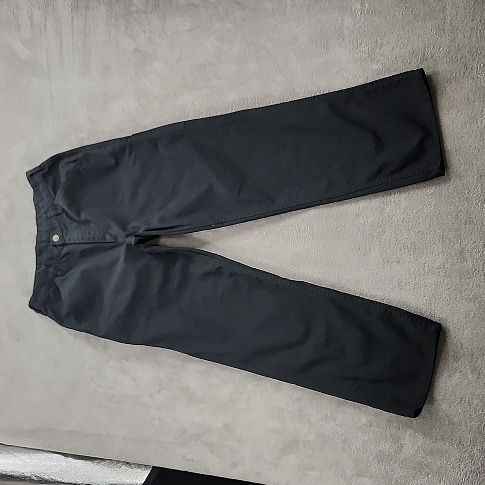 Aggressor Pants Men's 32/32 Duck Work Pants Black Carpenter Leg Pockets